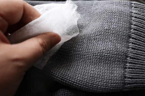 Using dryer sheets to remove static cling from clothes.