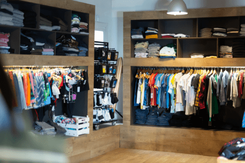 Store with brand new clothes.