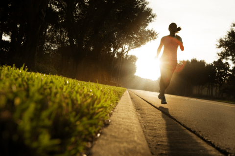 Early morning running.